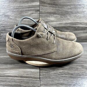Timberland Men's Front Country Taupe‎ Suede 3-Eye Plain Travel Oxford Shoes Sz 9